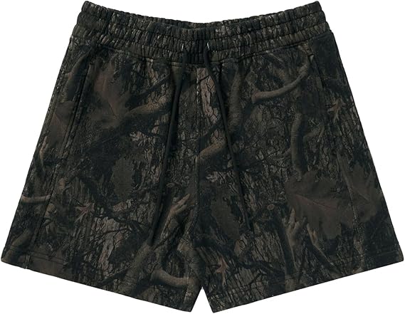 BOOMLEMON Mens Mesh Graphic Print Shorts Fashion Designer Workout Shorts Retro Casual Cool Streetwear Short Pants